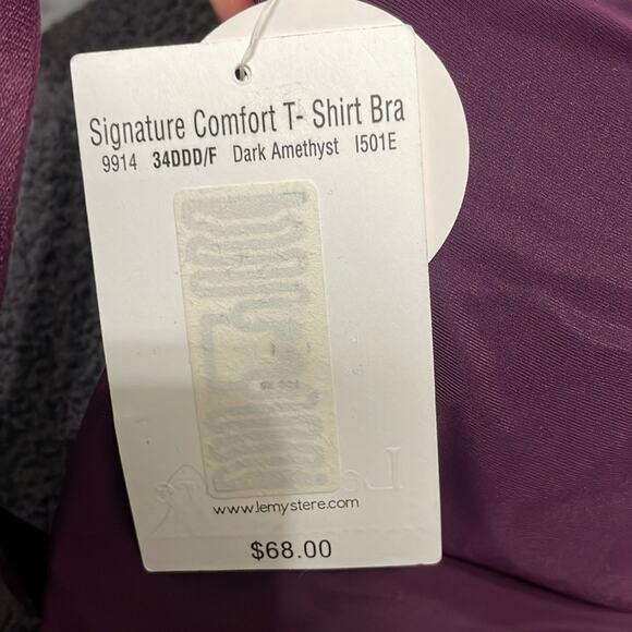 Le Mystère Purple T Shirt Bra 34F New Retails $68 - Picture 6 of 8